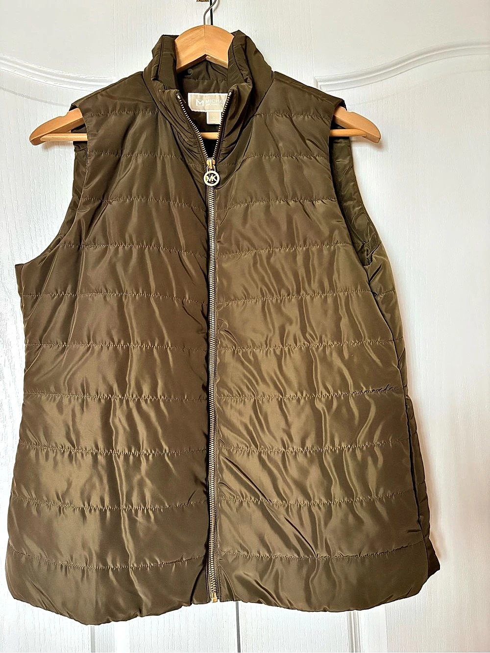 Michael Kors Quilted Puffer Vest Brown